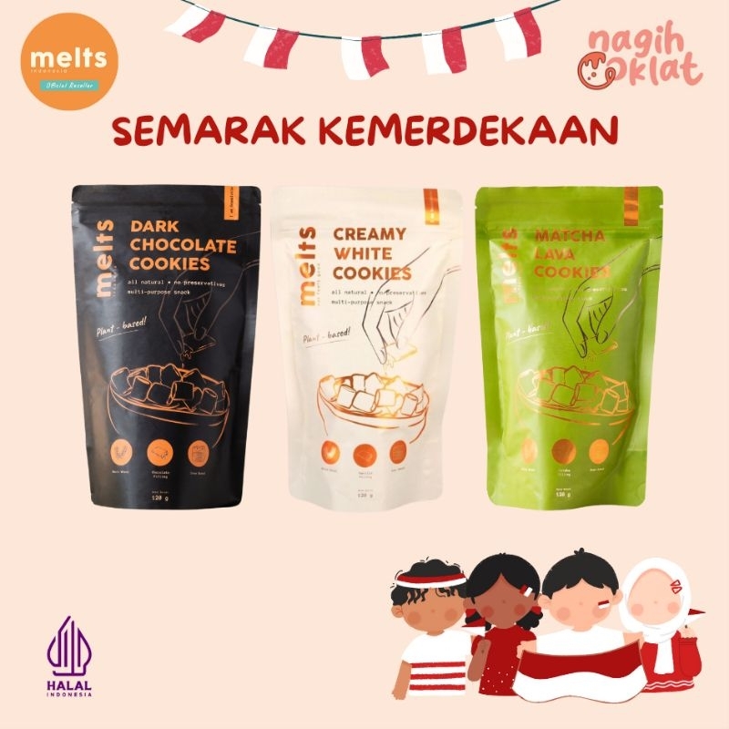 

MELTS PAKET MERDEKA | Selai & Cookies Rasa Coklat Hazelnut Matcha Chunky Barks | Plant Based Vegan - @nagihcoklat