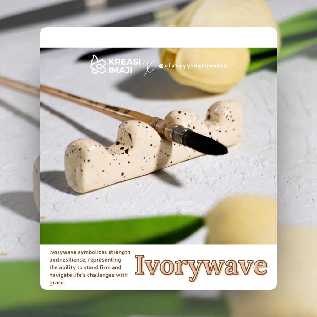 

Ivorywave Handmade Brush Rest by @kreasiimaji x @ulasayyidatunnisa