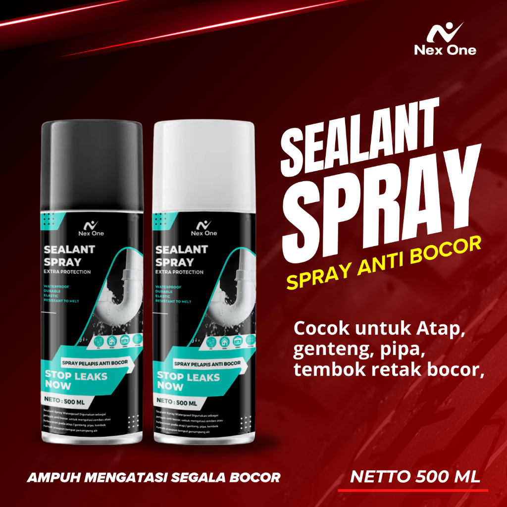 Nex One Sealant Spray Anti Bocor Spray ajaib Anti Bocor Rubber Sealant Spray 500ml