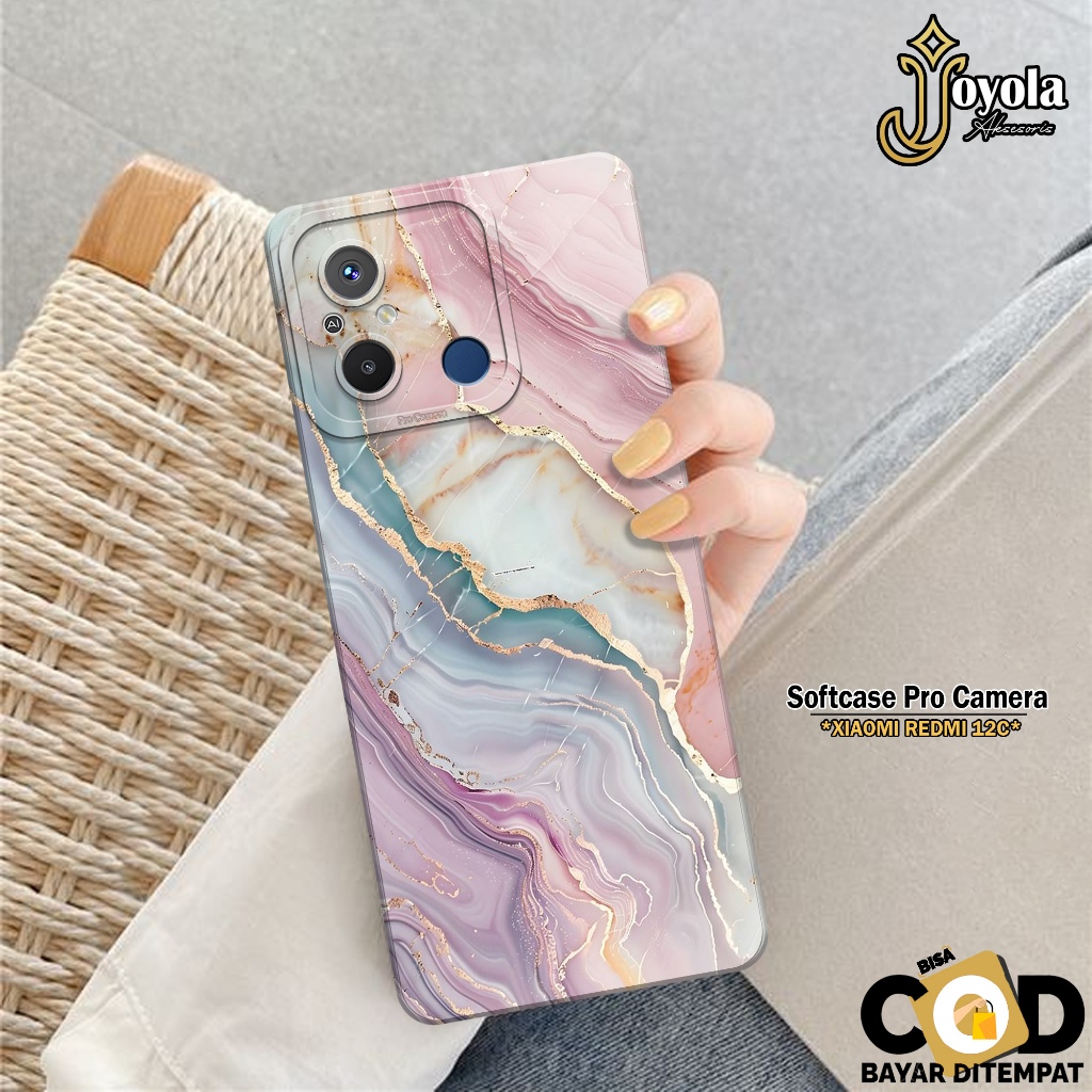 JOYOLA Case XIAOMI REDMI 12C - Fahion Case Abstrak - Softcase XIAOMI REDMI 12C - Pro Camera - Casing