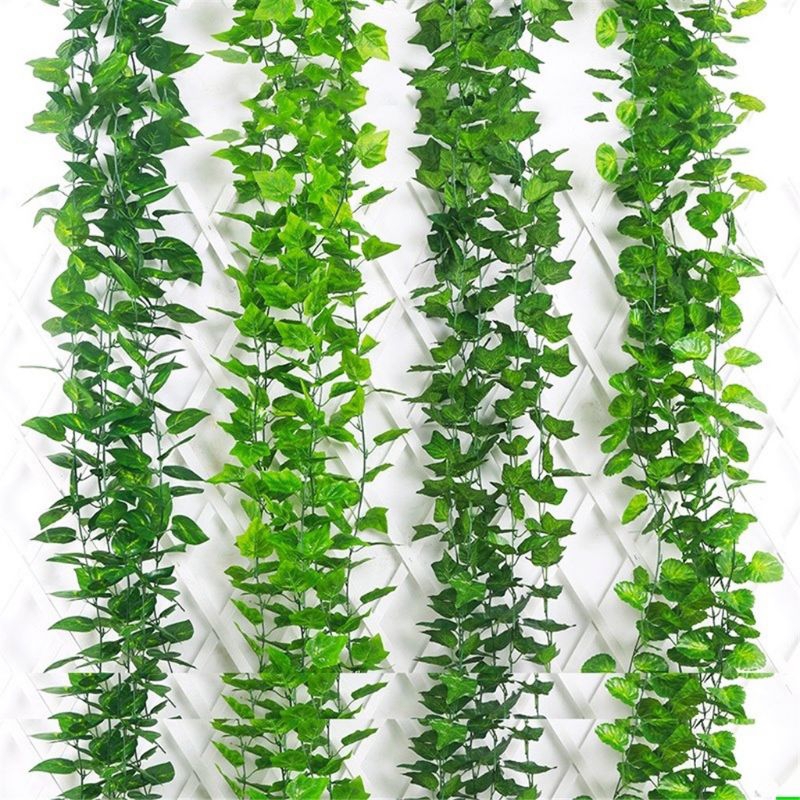 Daun Rambat Palsu 2,3 Cm Daun Rambat Bunga Dekorasi Dinding Rumput Tanaman Dekorasi