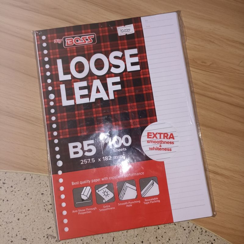 

LOOSE LEAF B5 ISI 100 SHEETS | BIG BOSS