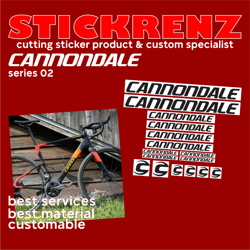 Cutting Sticker Stiker Frame Sepeda Roadbike MTB Cannondale 02 Custom