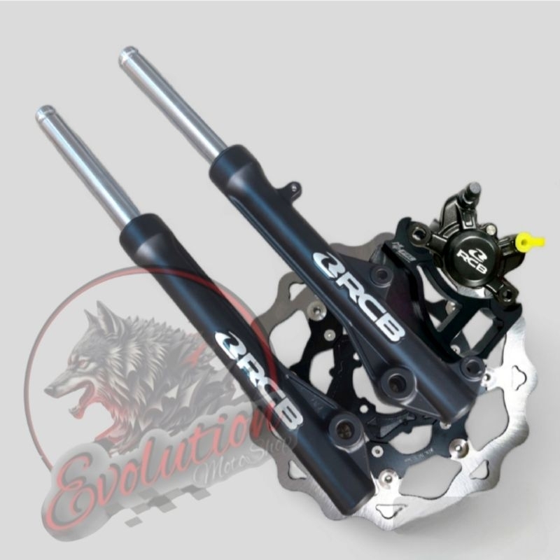 Shock depan BEAT FI - VARIO150 - SCOOPY Paketan shock depan + cakram lebar 260 + kaliper RCB 2 PISTO