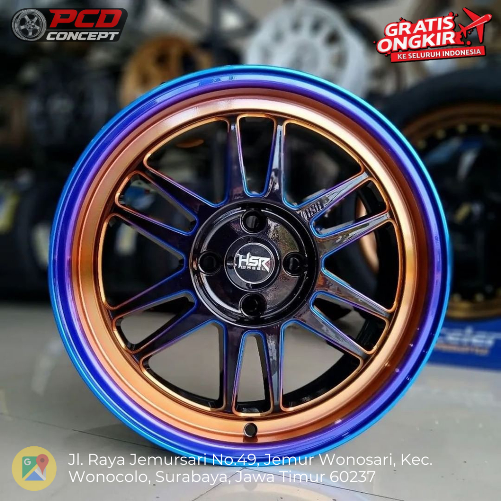 Velg Mobil Ring 16 HSR KAILOLO untuk mobil Jazz Yaris Mobilio Vios|Gratis ongkir seluruh indonesia v