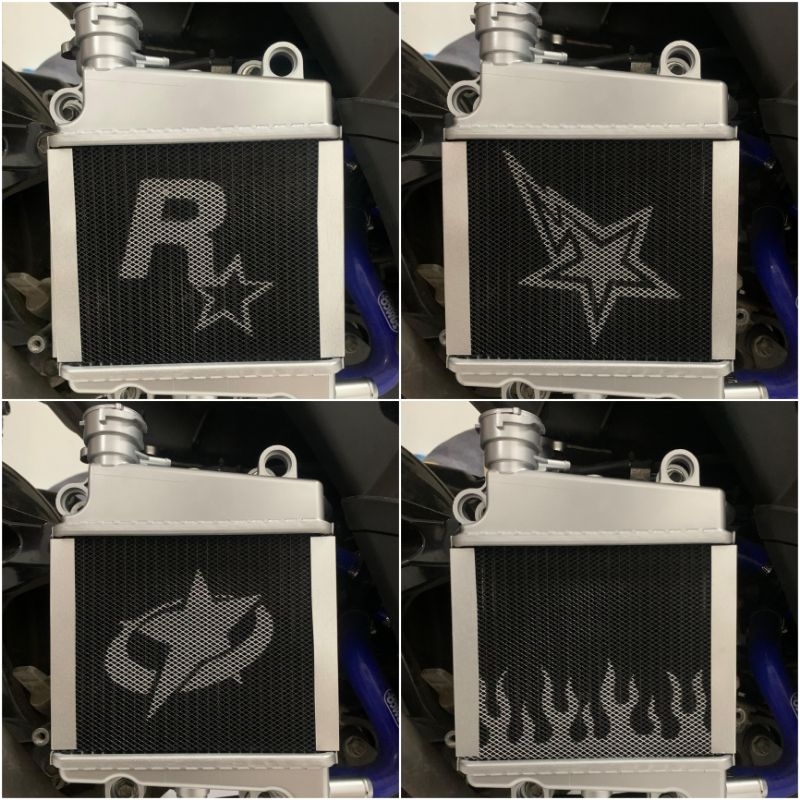 COVER KAWAT JARING+PLAT MOTIF BINTANG AEROX,VARIO & NMAX Engine Motorcycle kendaraan