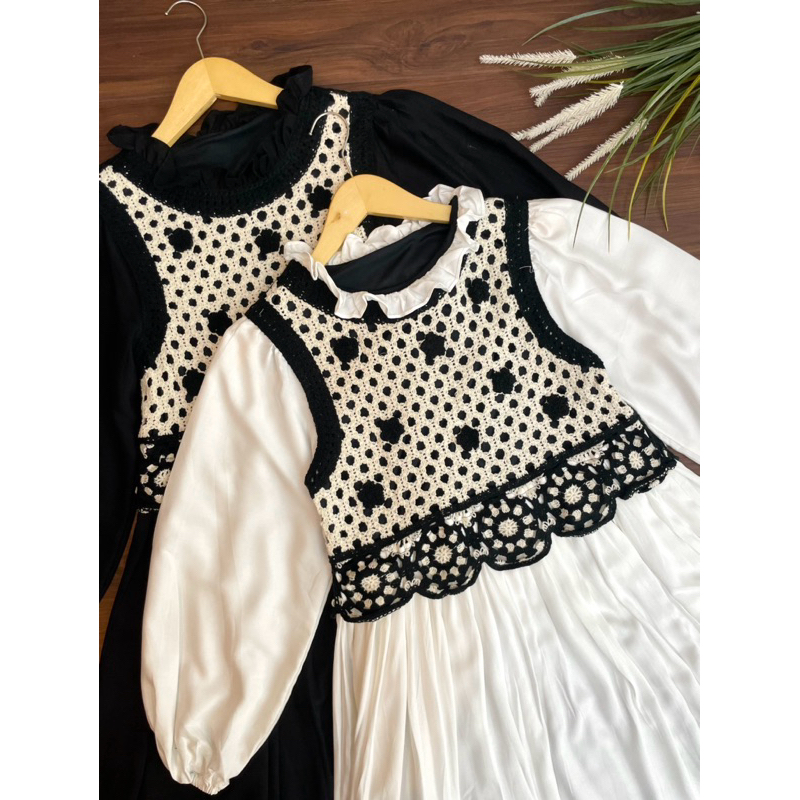 Gamis Vest Rajut kirana