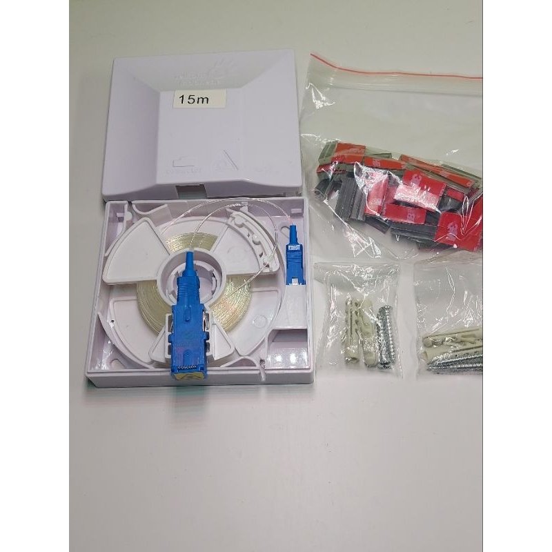 Prekso Fiber Optik/ Roset/ Kabel Optik Transparan/ Kabel Internet Indoor