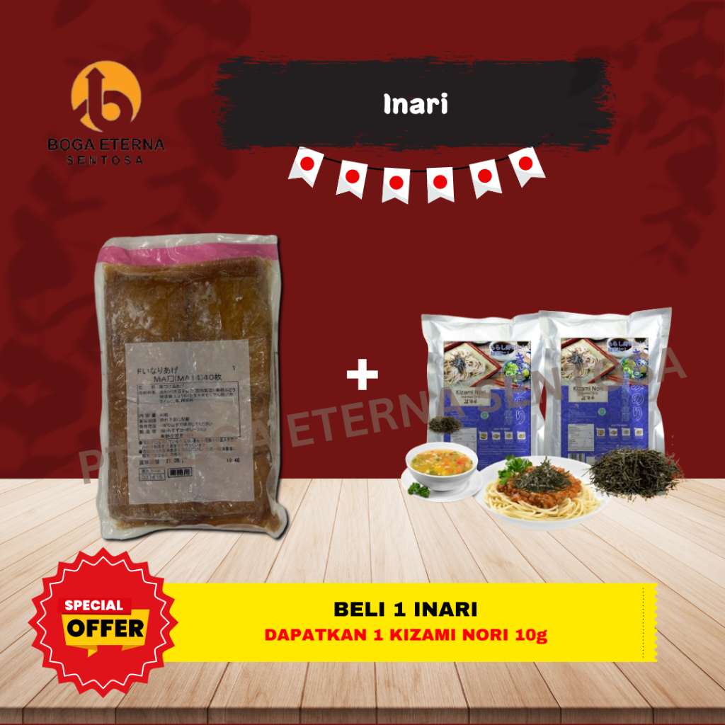 

INARI MISUZU 900G / KULIT TAHU JEPANG (BUY 1 GET KIZAMI NORI)