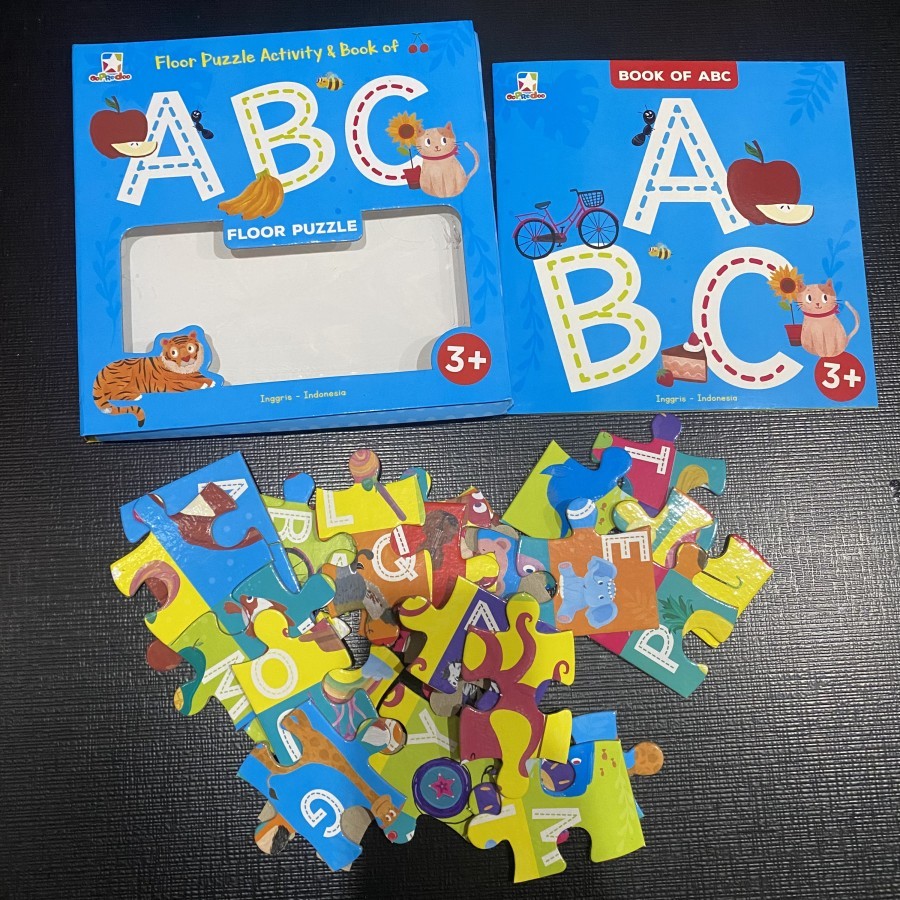 Floor puzzle activity book abc buku puzzle anak tracing abc puzzle book abc
