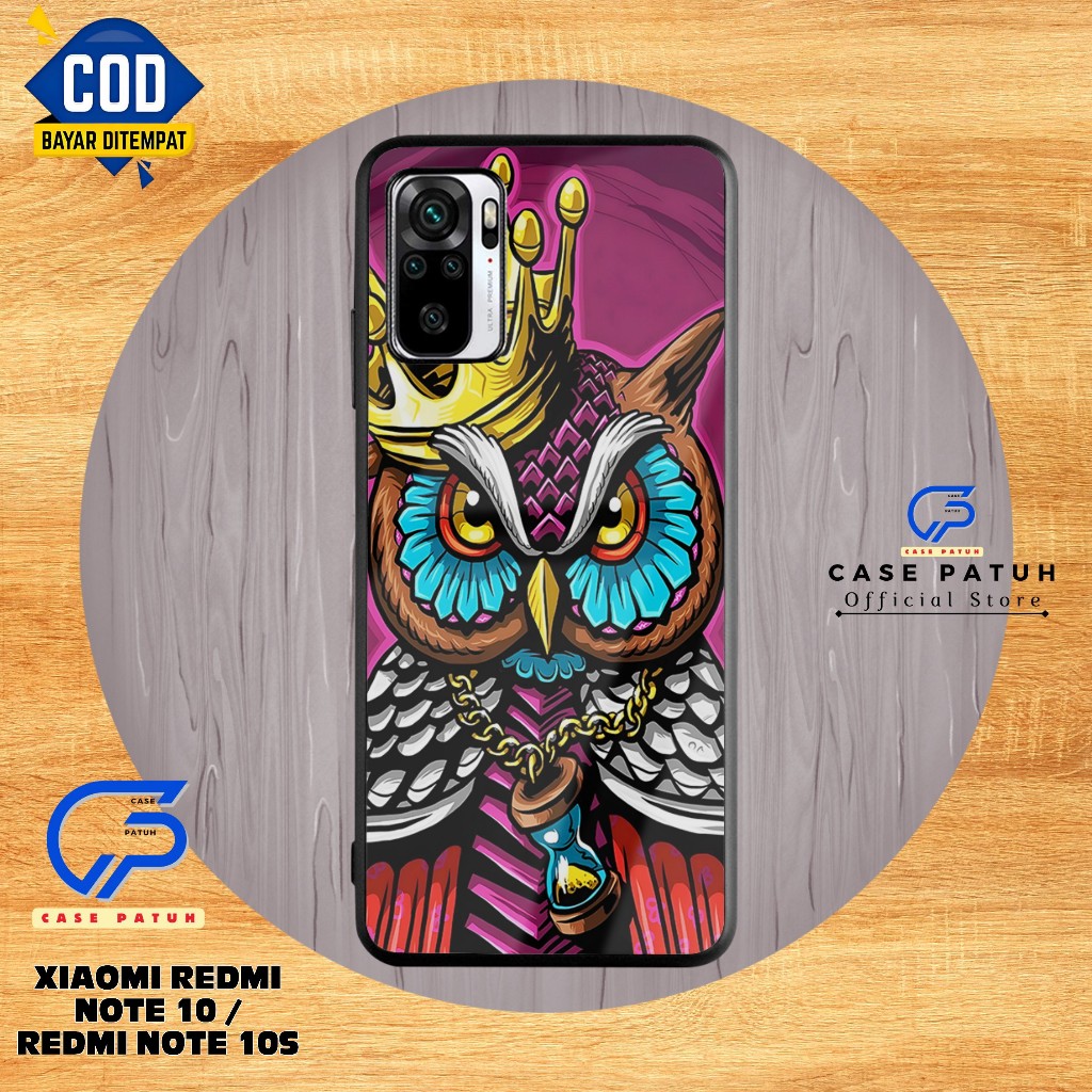 Casing HP Xiaomi Redmi Note 10/Redmi Note 10s Motif OWL Terbaru Case Patuh ( CP22 ) - Silikon Case X