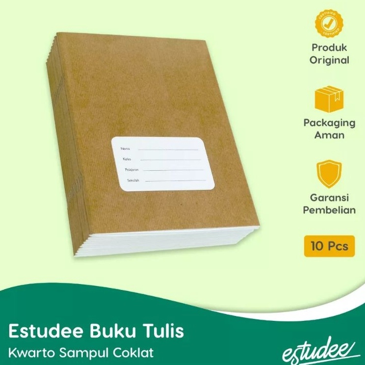 

Produk Keren PZ9T7 Buku Tulis Estudee Kwarto 58 Sampul Coklat Isi 1 C42 Stock Banyak