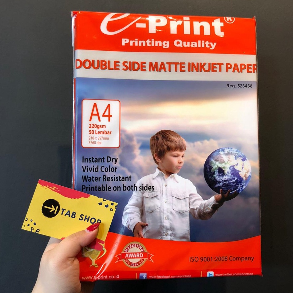

Best Product NGTOL TAB SHOP EPRINT KERTAS SERTIFIKAT DOFF 2 SISI A4 22 GSM 5 SHEETS EPRINT DOUBLE SIDE MATTE INKJET PAPER 22 GSM A4 5 LEMBAR T85 Pasti Murah