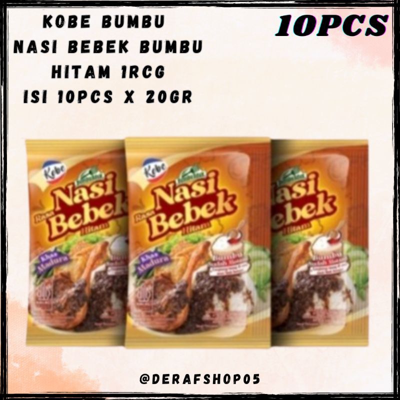

Kobe Bumbu Nasi Bebek Bumbu Hitam 1RCG Isi 10pcs x 15gram