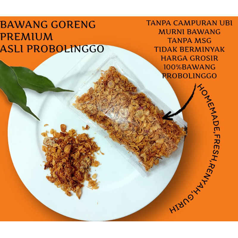 

BAWANG GORENG MURNI 100% TANPA CAMPURAN 50GRAM