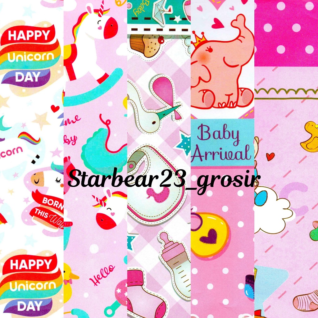 

Kertas kado Jumbo motif Baby Girls Sansanwawa