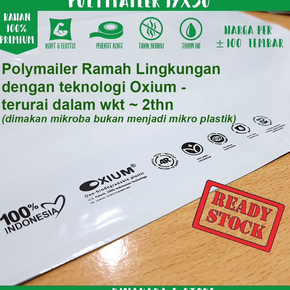 

Big Sale W7LB7 Polymailer ramah lingkungan 17x3 Putih premium isi 1 pcs Q69 Ready