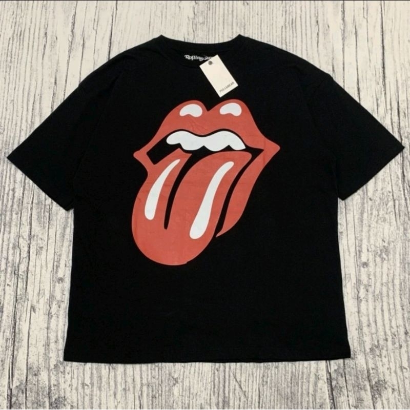 BAJU KAOS WASHING OVERSIZE ROLLING STONES UNISEX