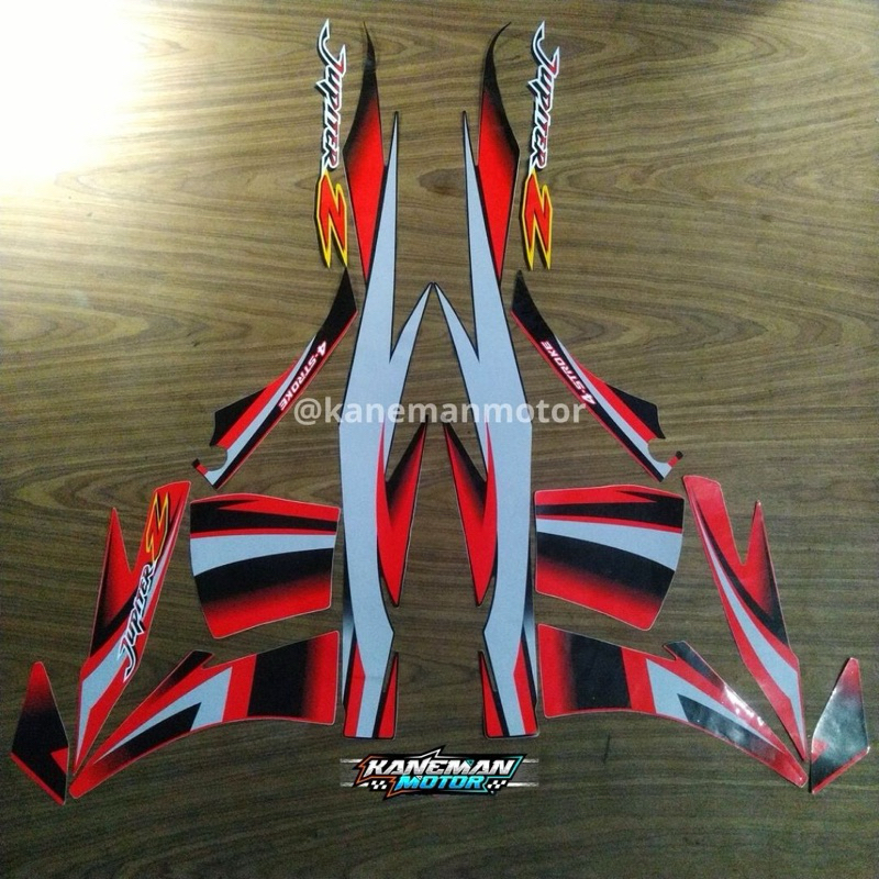Striping Sticker Stiker Lis List Polet Body Motor Yamaha Jupiter Z jupiter z lama 2003 2004 merah hi