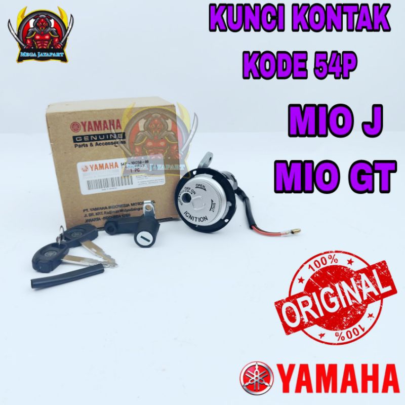Kunci kontak set 54P MIO J , MIO GT KUALITAS ORIGINAL PRESISI PAS DAN AWET KEY SET KONCI MOTOR ORI A