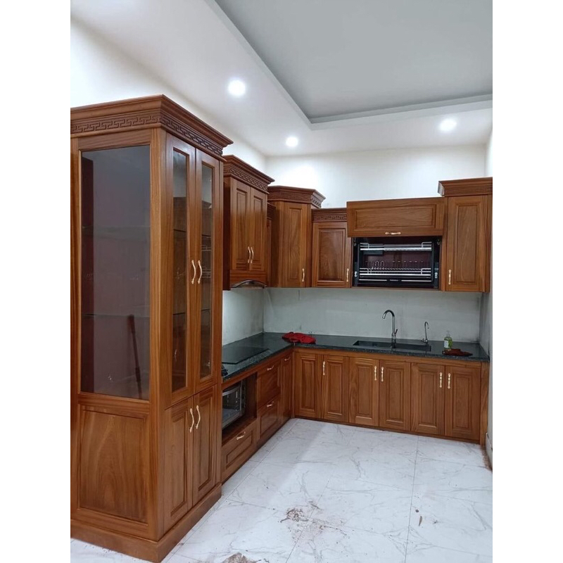 Kitchen Set Jati Minimalis Set Kabinet Dapur Jati Top Table Marmer