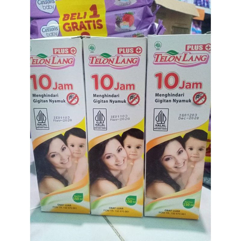 Minyak Telon Plus 10jam Cap Lang 150ml Jumbo / Telon Lang Plus Anti Nyamuk