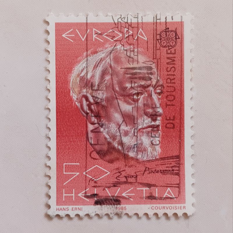 

(AA) Perangko Swiss Europa (C.E.P.T.) 1985 - European Year of Music - Ernest Ansermet (1883-1969) conductor Used