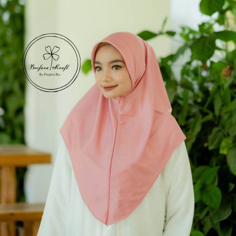 Bergo Hamidah / hijab pet antem/ bergo antem