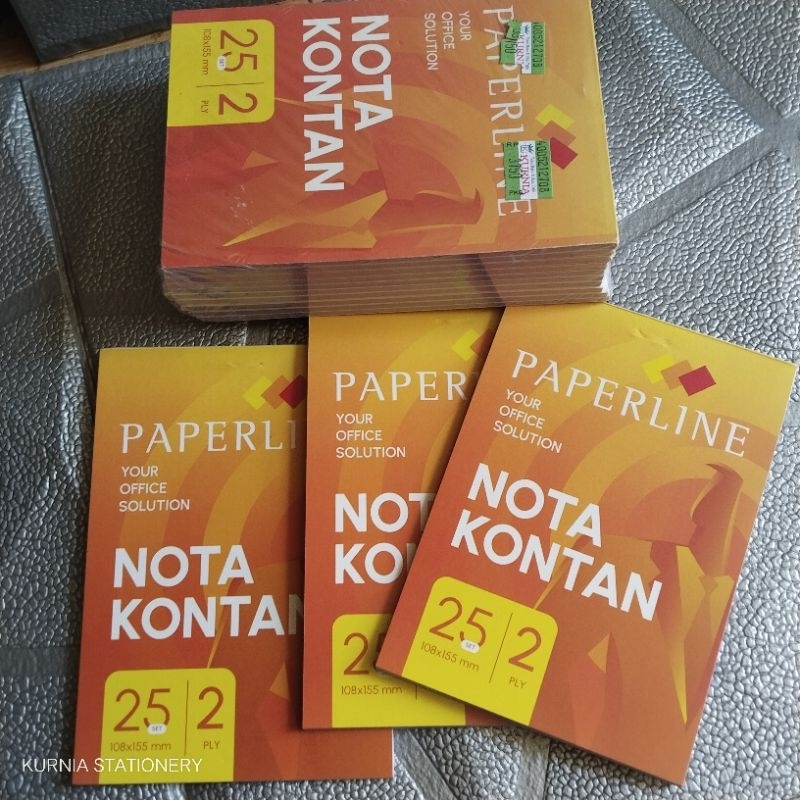 

SATU ADA (10 PCS) Nota Kontan PAPERLINE 25 dan 50 set semua rangkap (1 ply, 2 ply, 3 ply)