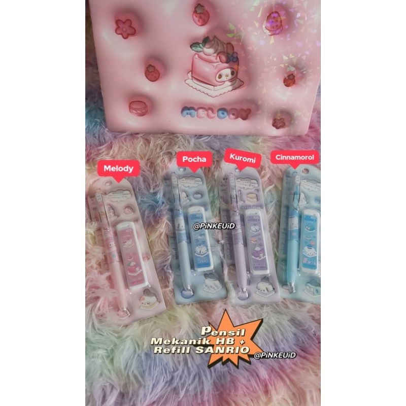

Pensil Mekanik HB Set Refill SANRIO