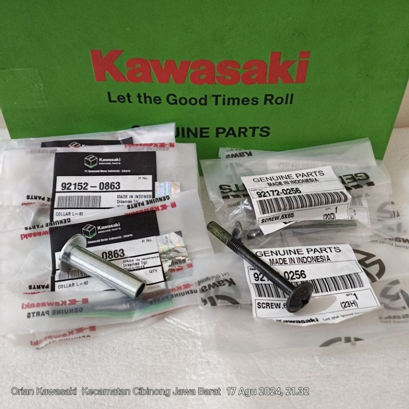 Terbaru Baut Dan Collar Sayap Bawah Kanan Kawasaki Blitz Edge Original