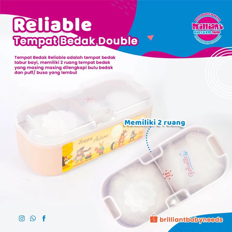 reliable tempat bedak double baby kado bayi baru lahir