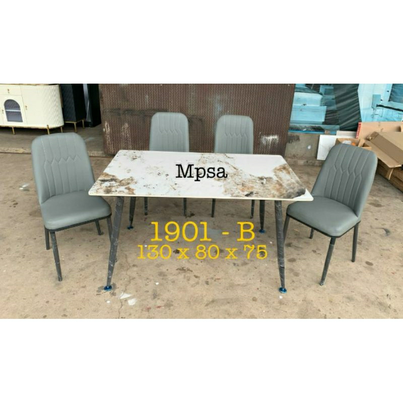 Meja Makan Motif Marmer Siantano