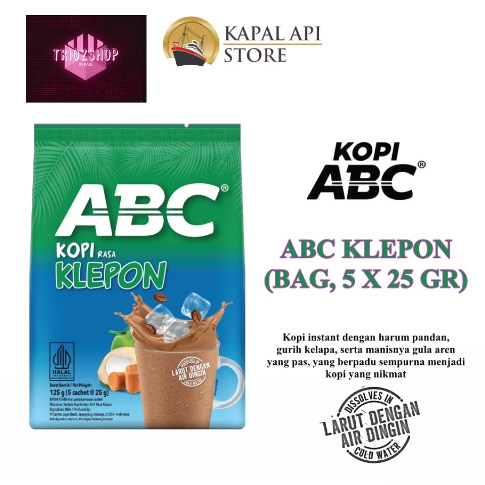 

Kopi ABC Klepon @5 Sachet (READY KURIR INSTAN)