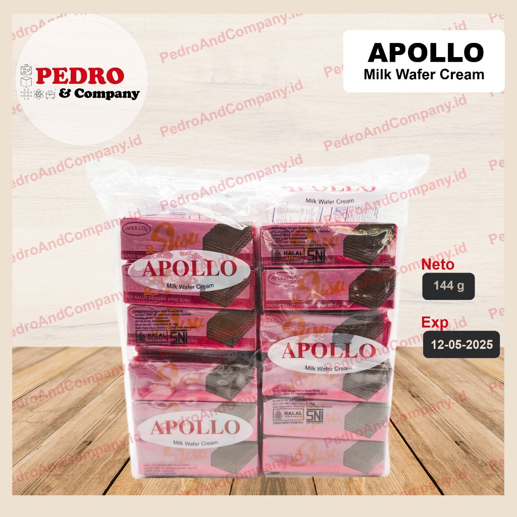 

Apollo milk wafer cream 48 pc wafer salut berkrim susu