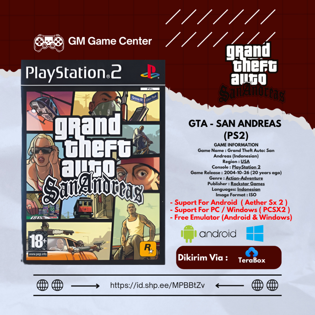 Game PS2 GTA San Andreas For PC / Android