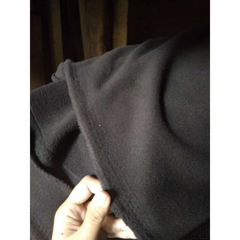 Per Kilo Kain Polar Emen Hitam Bahan Jaket Lapisan Jaket Tebal