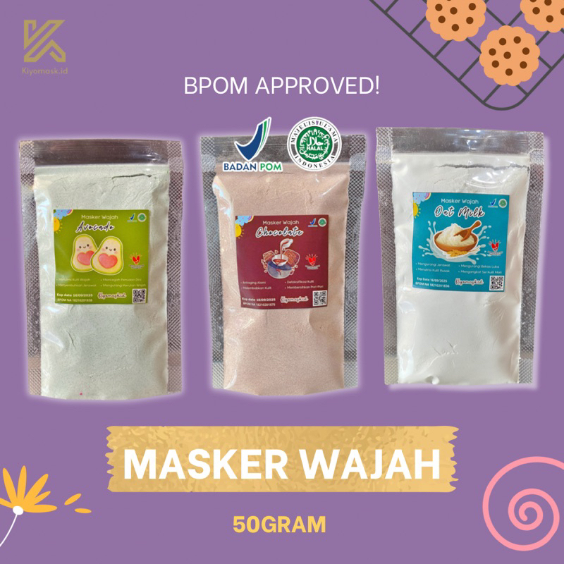(50gram) Masker Organik BPOM/Masker Wajah Organik Anak Grosir Murah Promo