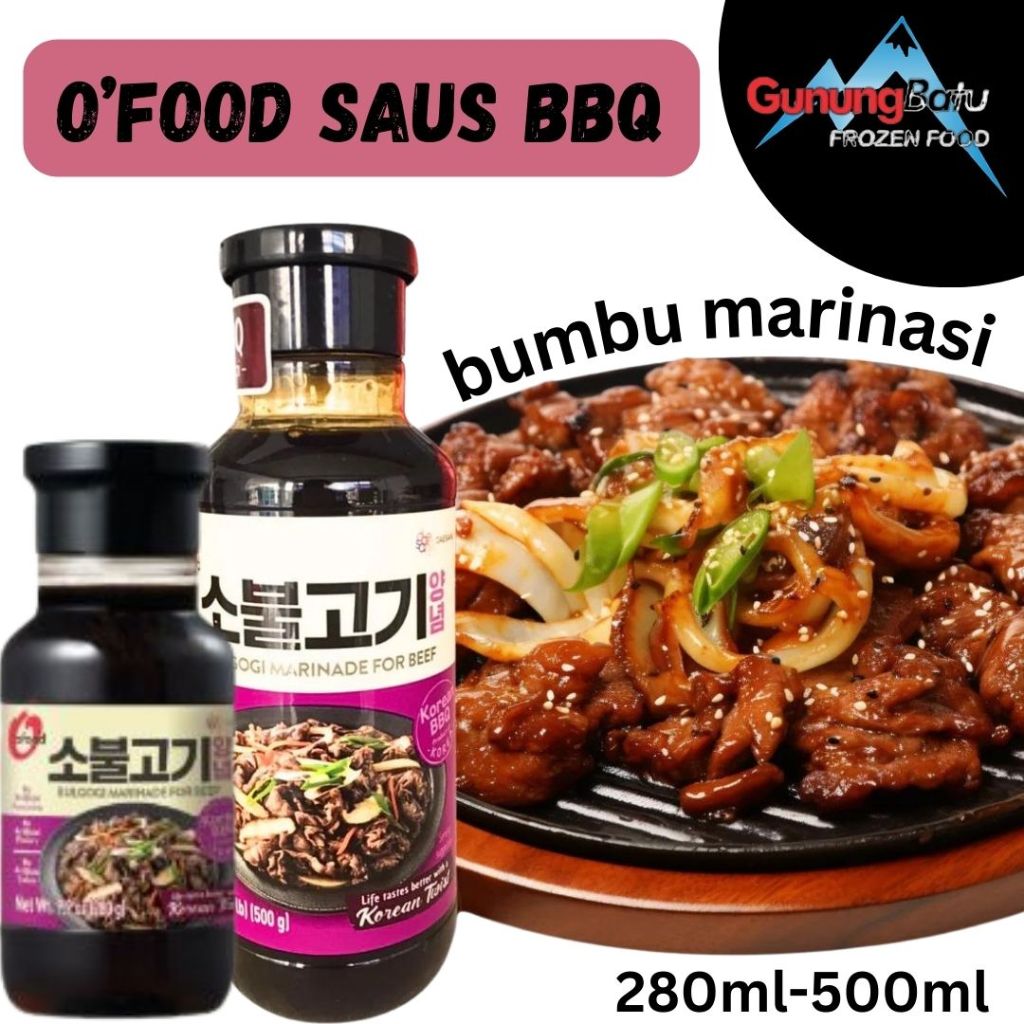 

O'FOOD SAUS BBQ 280ML/500ML (BUMBU MARINASI)