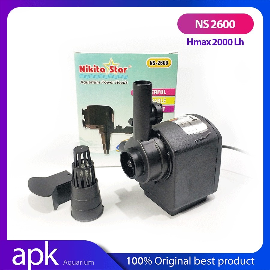 power head mesin pompa air aquarium aquascape nikita star 2600 2meter 2000L/H