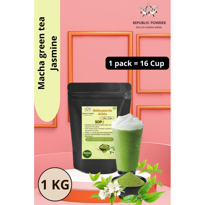 

MATCHA GREEN TEA JASMINE 1 KG PREMIUM POWDER DRINK