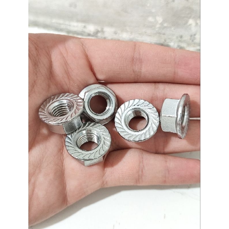 Mur Topi / Mur Fleng  Stainless Mur 14/10mm Kunci 17 (Harga satuan)