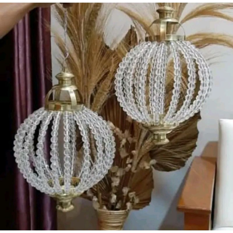 

LAMPU HIAS BALON KERISTAL MEWAH/ 1 set (isi 2 pcs)