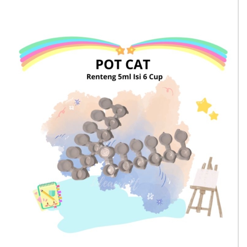 

POT CAT PAINTING RENTENG 5ML & 3ML ISI 6CUP