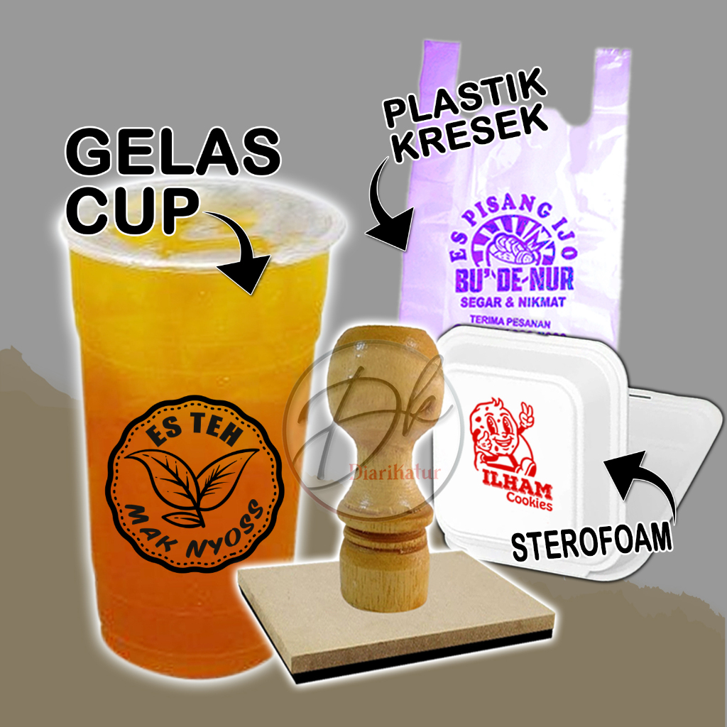 

STEMPEL PLASTIK / STEMPEL GELAS CUP / STEMPEL STEROFOAM / DESIGN CUSTOME FREE TINTA & CLEANER