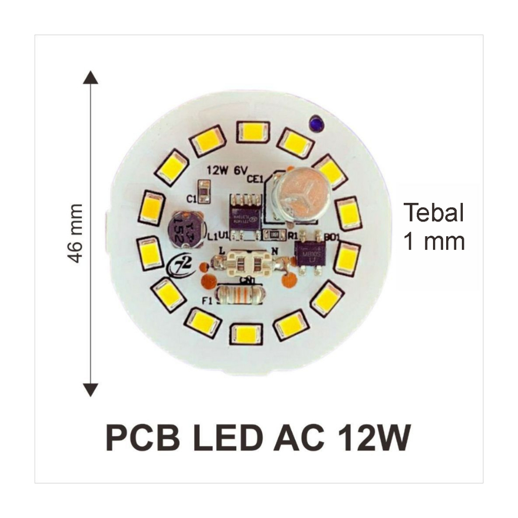 PCB Mesin LED 12 Watt