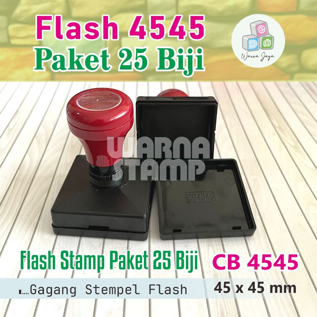 

Gagang Stempel Flash 4545 mm / Paket 25 Biji / Gagang Stamp Flash Sama Sisi / Hanya Gagang Saja