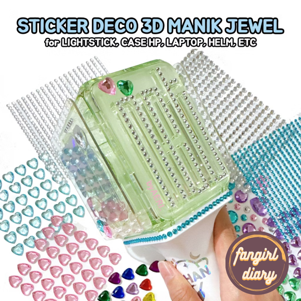 

STICKER DECO 3D MANIK JEWEL FOR LIGHTSTICK KPOP (STIKER LOVE KRISTAL RHINESTONE MUTIARA PEARL HIASAN UNTUK LS)