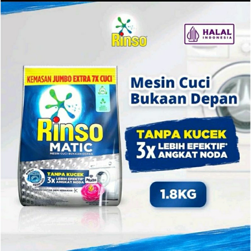 Rinso Molto Matic Deterjen Bubuk 1,8kg