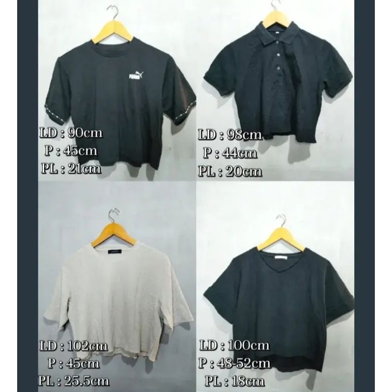 Atasan Wanita Crop Lengan panjang